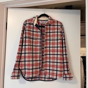 Classic Plaid Button Down Shirt - Red and Blue